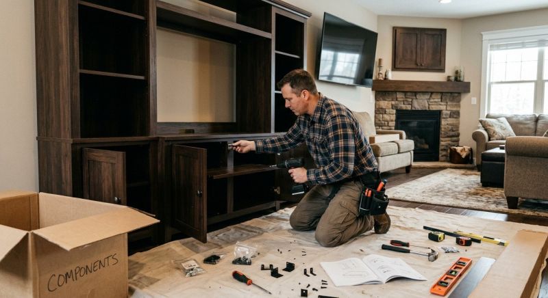 Entertainment Center Assembly in Olathe, KS